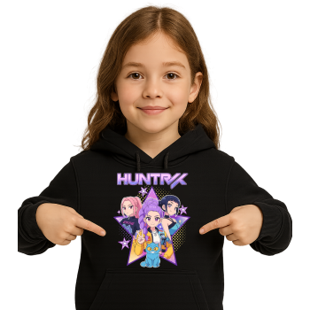 HUNTRIX K-POP DEMON HUNTERS PREMIUM BLUZA Z KAPTUREM CIEPŁA  - ROZMIARY - KOLORY