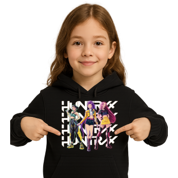 HUNTRIX K-POP DEMON HUNTERS PREMIUM BLUZA Z KAPTUREM CIEPŁA  - ROZMIARY - KOLORY