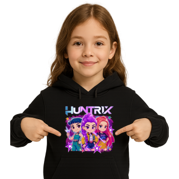 HUNTRIX K-POP DEMON HUNTERS PREMIUM BLUZA Z KAPTUREM CIEPŁA  - ROZMIARY - KOLORY